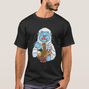 Bigfoot Ramen Funny Sasquatch Yeti Kawaii Japanese T-Shirt
