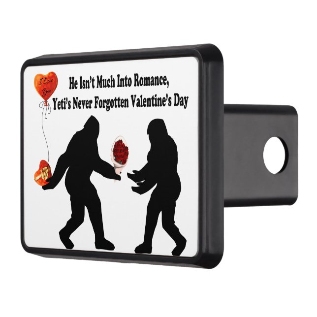 Bigfoot Remembers Valentine's Day Trailer Hitch Cover (Left)