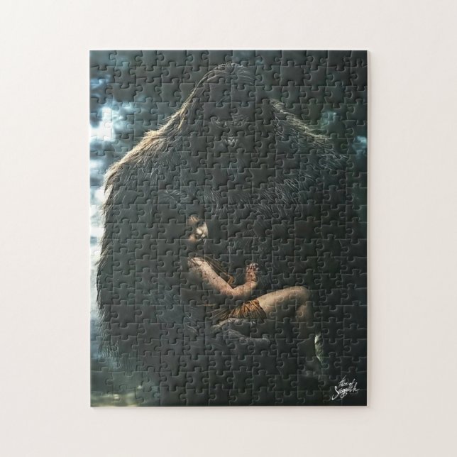 Bigfoot Rescuing Child: Jigsaw Puzzle (Vertical)