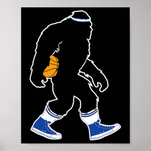 Bigfoot Retro Bysketbyll Gift For Squatch Believer Poster