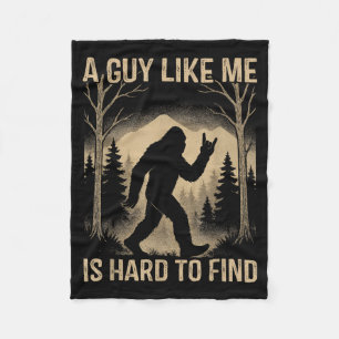 Bigfoot Retro Sasquatch A Guy Like Me Is Hard To F Fleece Blanket
