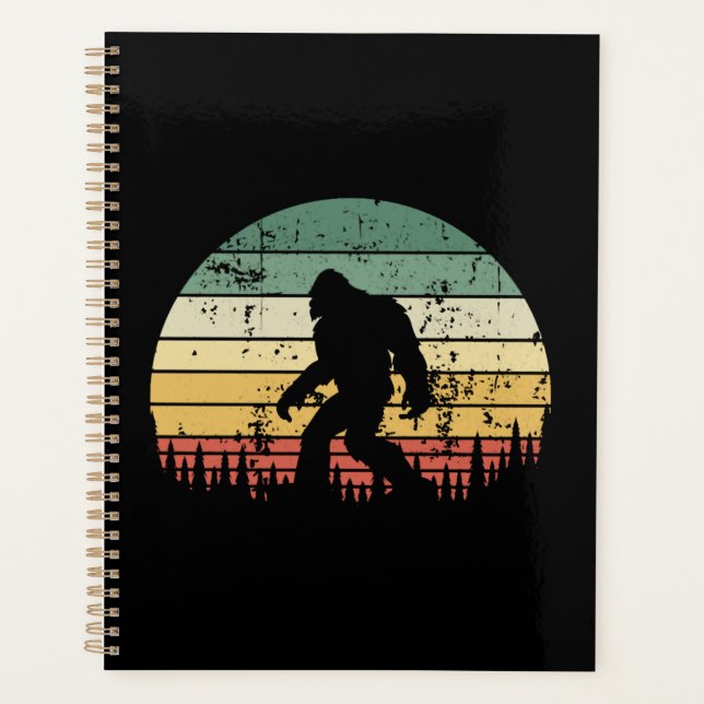 Bigfoot Retro Sunset Gift Planner (Front)