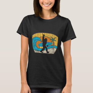 Bigfoot Retro Surfing Gift For Shaka Aloha Surfer  T-Shirt