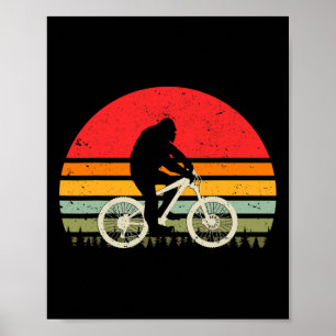 Bigfoot Riding Bike Mtb Mountain Biking Bicycle Cy Poster