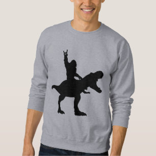 Bigfoot Riding T-Rex Sweatshirt