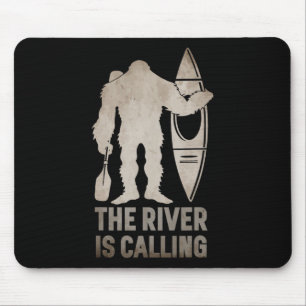 Bigfoot River Kayak Sasquatch Camping Canoe Gift  Mouse Pad