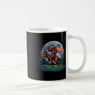 Bigfoot Rock On Mullet Bandana Riding T-rex Full M Coffee Mug