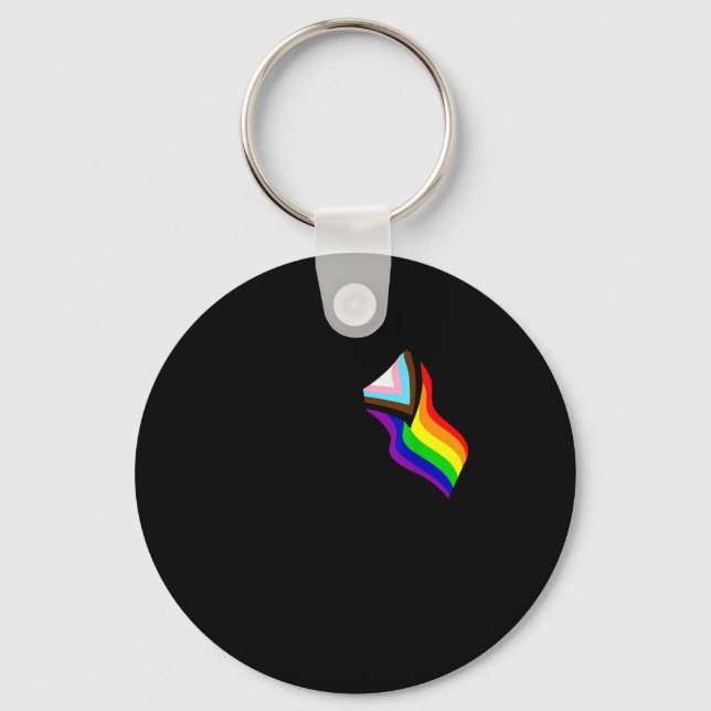 Bigfoot Rock On Proud Gay Lgbtq Progressive New Pr Keychain (Front)