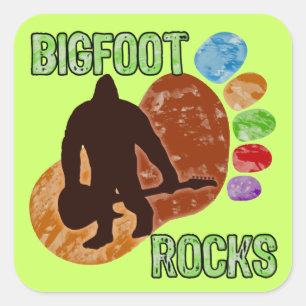 Bigfoot Rocks Square Sticker