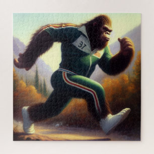 Bigfoot Running Jigsaw Puzzle