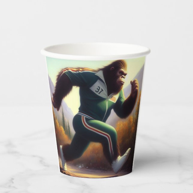 Bigfoot Running Paper Cups (Front)