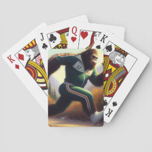 Bigfoot Running Playing Cards