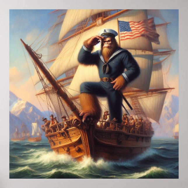 Bigfoot Sailor Poster (Front)