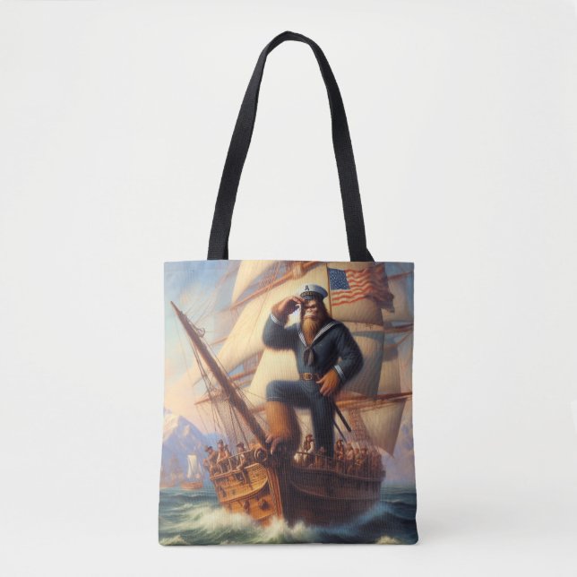 Bigfoot Sailor Tote Bag (Front)