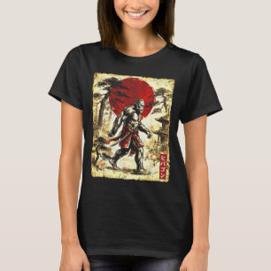 Bigfoot samurai ukiyo-e japanese art vintage T-Shirt