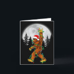 Bigfoot Santa Christmas Tree Lights Funny Xmas Sas Card<br><div class="desc">Bigfoot Santa Christmas Tree Lights Funny Xmas Sasquatch</div>