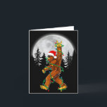 Bigfoot Santa Christmas Tree Lights Funny Xmas Sas Card<br><div class="desc">Bigfoot Santa Christmas Tree Lights Funny Xmas Sasquatch</div>