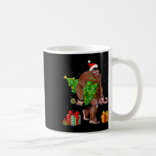 Bigfoot Santa Christmas Tree Lights Funny Xmas Sas Coffee Mug