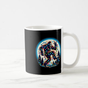 Bigfoot Santa Christmas Tree Lights Funny Xmas Sas Coffee Mug