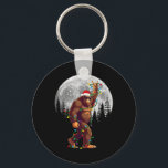 Bigfoot Santa Christmas Tree Lights Funny Xmas Sas Keychain<br><div class="desc">Bigfoot Santa Christmas Tree Lights Funny Xmas Sasquatch</div>