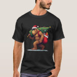 Bigfoot Santa Christmas Tree Lights Funny Xmas Sas T-Shirt<br><div class="desc">Bigfoot Santa Christmas Tree Lights Funny Xmas Sasquatch Kid Swea</div>