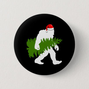 BigFoot Santa Claus Fun Christmas Gifts 2 Inch Round Button