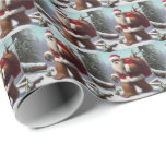 Bigfoot Santa Claus Wrapping Paper<br><div class="desc">Bring a twist to your holiday decor with our unique artwork featuring Bigfoot as Santa Claus! Amidst a snowy forest, our beloved Bigfoot dons the classic red suit with white trim, complete with a black belt. With a sack full of presents Bigfoot is all set to spread holiday cheer. This...</div>