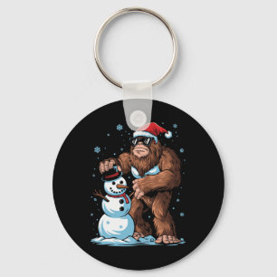 Bigfoot Santa Snowman Kids Boys Men Xmas Christmas Keychain