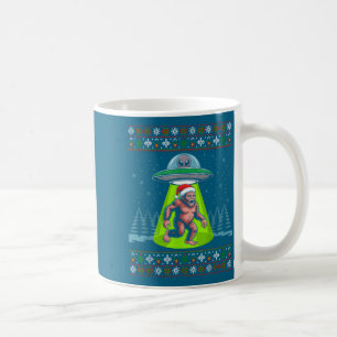 Bigfoot Santa Ufo Sasquatch Funny Ugly Christmas S Coffee Mug