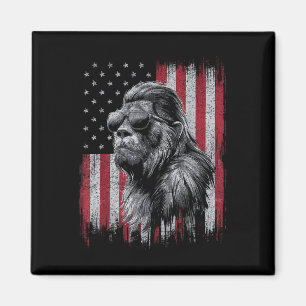Bigfoot Sasquatch 4th Of July Patriotic Usa Indepe Magnet