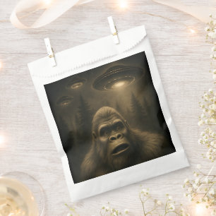 Bigfoot Sasquatch Alien UFO Funny Favour Bag