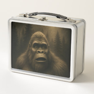 Bigfoot Sasquatch Alien UFO Funny Metal Lunch Box