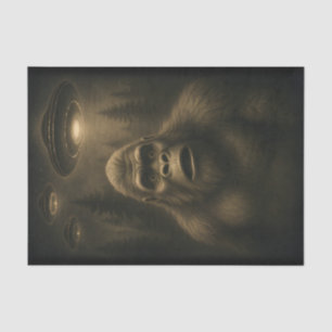 Bigfoot Sasquatch Alien UFO Funny Tissue Paper