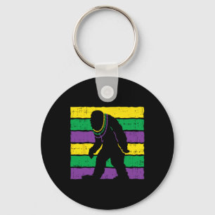 Bigfoot Sasquatch Beads Purple Green Yellow Funny  Keychain