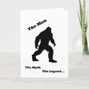 Bigfoot Sasquatch Birthday Card - He does exist