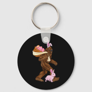 Bigfoot Sasquatch Bunny Easter Rabbit Bysket Hunti Keychain