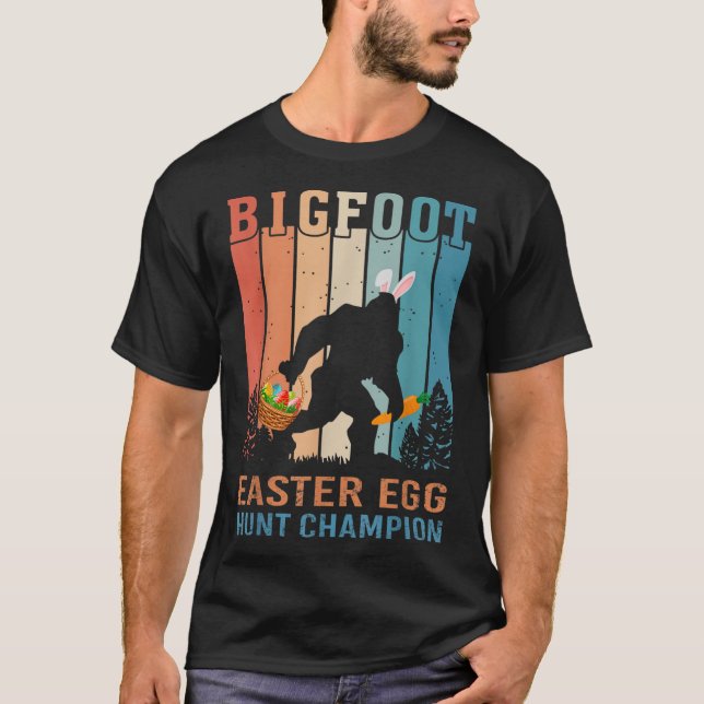 Bigfoot Sasquatch Bunny Egg Easter Day Toddler Gir T-Shirt (Front)