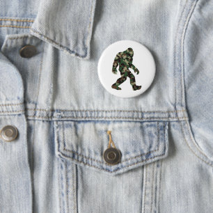 Bigfoot Sasquatch Camo 2 Inch Round Button