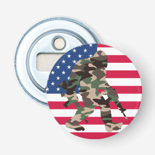 Bigfoot Sasquatch Camo Bottle Opener