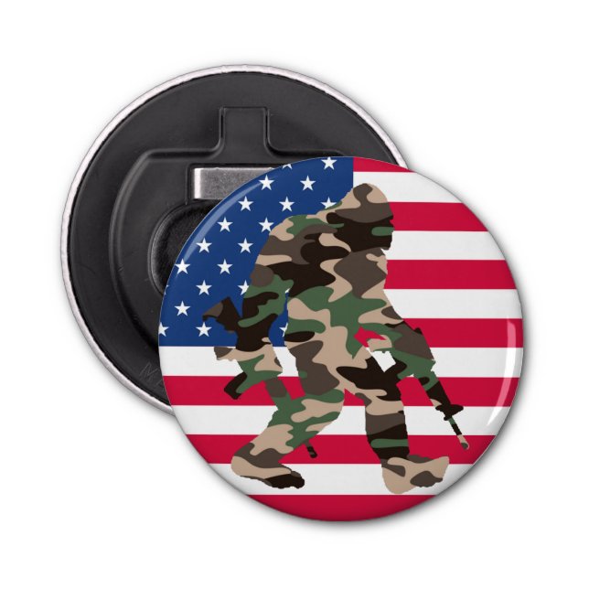 Bigfoot Sasquatch Camo   Bottle Opener (Front)
