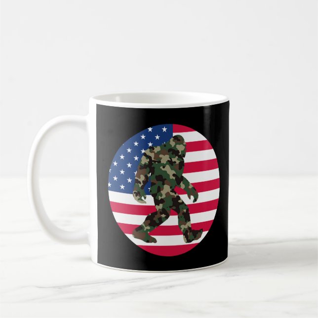 Bigfoot Sasquatch Camo Coffee Mug (Left)