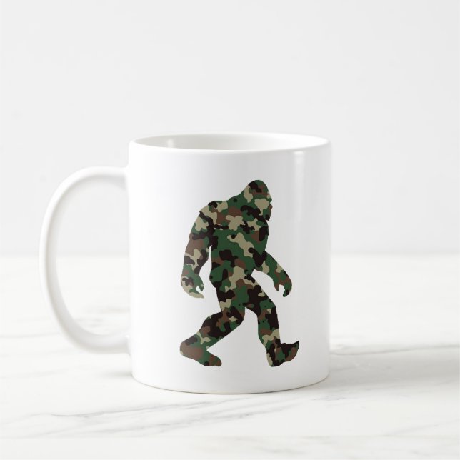 Bigfoot Sasquatch Camo    Coffee Mug (Left)