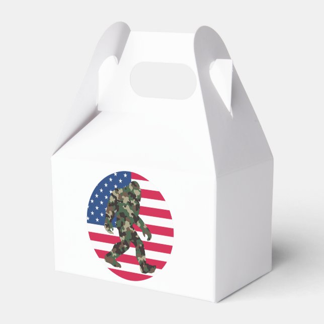Bigfoot Sasquatch Camo      Favor Box (Front Side)