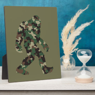 Bigfoot Sasquatch Camo Plaque