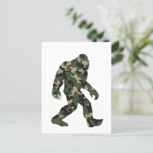 Bigfoot Sasquatch Camo    Postcard