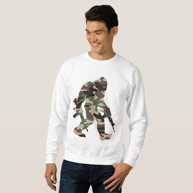 Bigfoot Sasquatch Camo  Sweatshirt (Front Full)