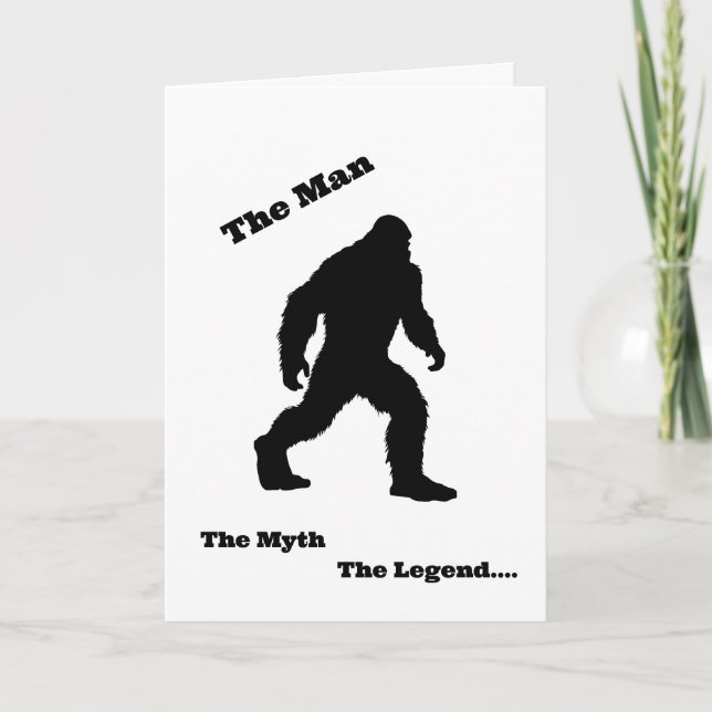 Bigfoot Sasquatch carte d'anniversaire - Il existe (Devant)