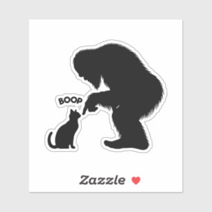 Bigfoot Sasquatch Cat Boop Sticker