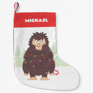 Bigfoot Sasquatch Christmas Small Christmas Stocking