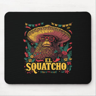 Bigfoot Sasquatch - Cinco De Mayo Mexican Sombrero Mouse Pad